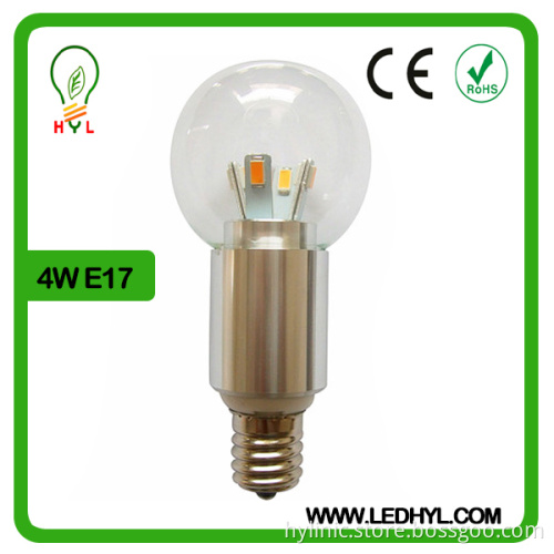 High quality aluminum housing 4W warm white led candle bulb e14 in Shenzhen